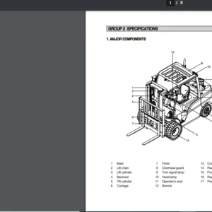 Hyundai Forklift Truck 35.40.45D-9K,50DA-9K Service Manual - PDF DOWNLOAD