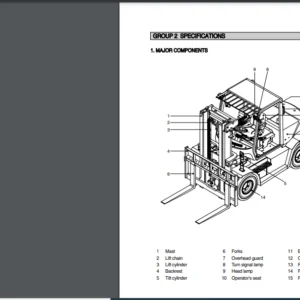 Hyundai Forklift Truck 50D.60D.70D-7E,80D-7E Service Manual - PDF DOWNLOAD