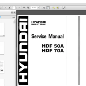 Hyundai Forklift Truck HDF50A HDF70A Service Manual - PDF DOWNLOAD