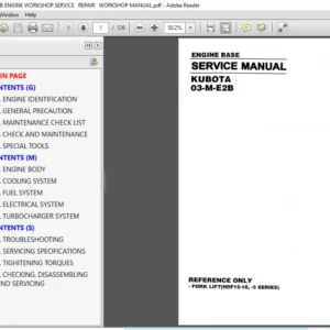 Hyundai kubota 03-M-E2B Engine Base Service Manual - PDF DOWNLOAD