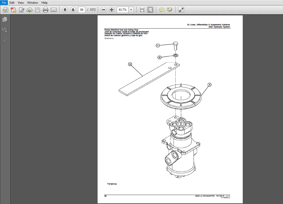 JOHN DEERE 200DLC EXCAVATOR PARTS CATALOG MANUAL (PC10015) - PDF Download - Image 2