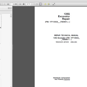 John Deere 135G Excavator Parts Catalog+Operation & Test+Repair Manual - PDF DOWNLOAD