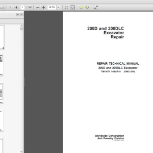 John Deere 200DLC Excavator Parts Catalog+Operation & Test+Repair Manual - PDF DOWNLOAD