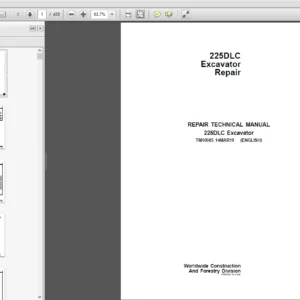 John Deere 225DLC Excavator Parts Catalog+Operation & Test+Repair Manual - PDF DOWNLOAD