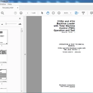 John Deere 310SJ & 410J Backhoe Loader with TMC Operation and Test Manual - PDF DOWNLOAD