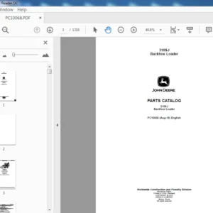 John Deere 310SJ Backhoe Loader Parts Catalog  Manual  - PDF DOWNLOAD