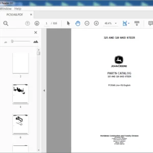 John Deere 325 & 328 Skid Steer Parts Catalog Manual (PC9348) - PDF Download