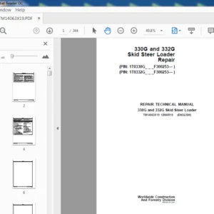John Deere 330G and 332G Skid Steer Loader Repair Technical Manual (TM14063X19) - PDF Download