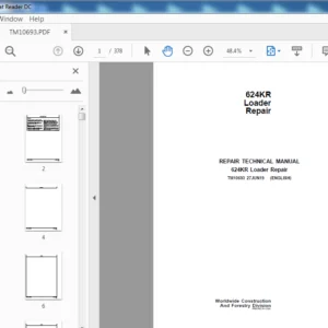 John Deere 624KR loader Repair Manual - PDF DOWNLOAD