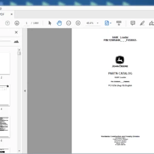 John Deere 644K Loader Parts Catalog Manual - PDF DOWNLOAD