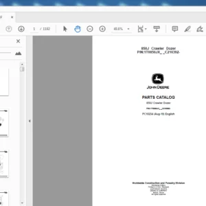 John Deere 850J Crawler Dozer Parts Catalog Manual - PDF  DOWNLOAD