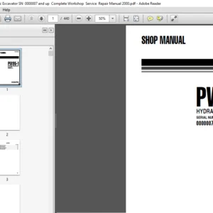 Komatsu PW95-1 Hydraulic Excavator SN  0000007 and up  Complete Workshop Service  Manual - PDF DOWNLOAD