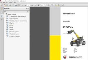 Kramer Allrad Telehandler 2506 Service Manual - PDF DOWNLOAD