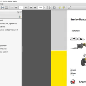 Kramer Allrad Telehandler 2506 Service Manual - PDF DOWNLOAD