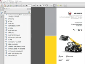 Kramer Telehandler 4407 Spare Parts List Manual - PDF DOWNLOAD