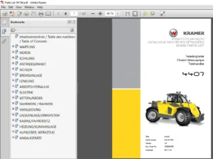 Kramer Telehandler 4407 Spare Parts List Manual - PDF DOWNLOAD