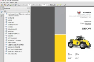 Kramer Telehandler 5509 Spare Parts List Manual - PDF DOWNLOAD