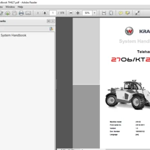 Kramer Telehandlers 2706.KT276 System Handbook Manual - PDF DOWNLOAD