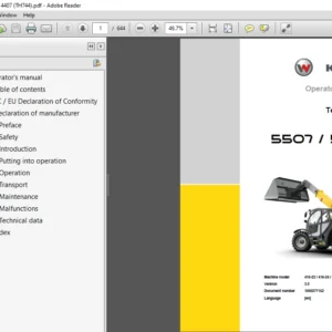 Kramer Telehandlers 4407 5507 5007 Operator's Manual - PDF DOWNLOAD