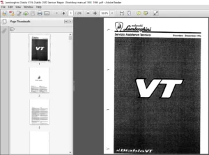 Lamborghini Diablo VT & Diablo 2WD Service  Repair  Workshop manual 1993 - 1994 - PDF DOWNLOAD