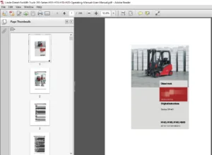 Linde Diesel Forklift Truck 391 Series H14 H16 H18 H20 Operating Manual - PDF DOWNLOAD