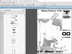 Massey Ferguson ICM Mf 200 Crawler Dozer Parts Catalog Manual - PDF DOWNLOAD