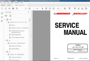 Mercury Mariner 135HP 150HP 175HP 200HP Outboards Service Manual - PDF DOWNLOAD
