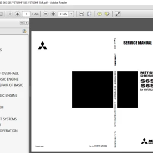 Mitsubishi S6S-Y3T61HF S6S-Y3T62HF Diesel Engine Service Manual - PDF DOWNLOAD