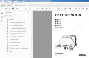 New Holland BR7060 BR7070 BR7080 BR7090 Round Baler Operator's Manual - PDF DOWNLOAD