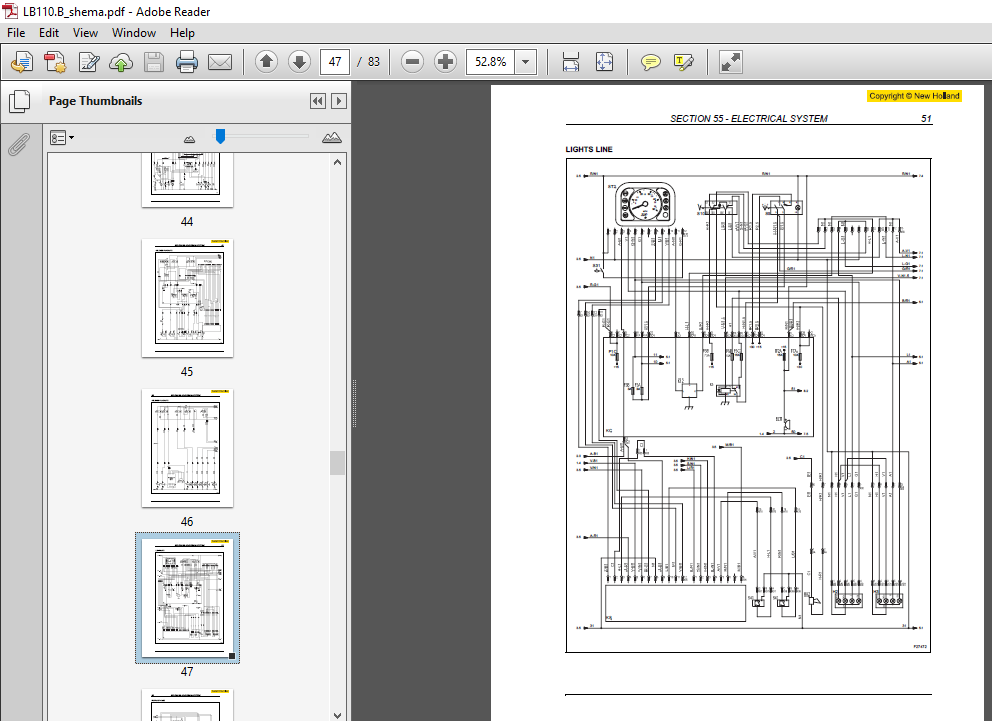 New Holland Backhoe Loaders LB110.B Electrical System Manual - PDF ...