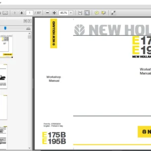 New Holland Crawler Excavator E175B E195B Service Repair Manual 87690582A - PDF DOWNLOAD