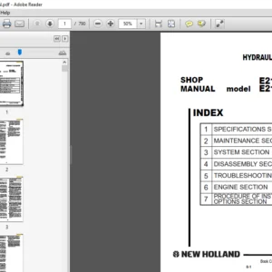 New Holland Crawler Excavator E215B E215BLC Service Repair Manual 87739547 - PDF DOWNLOAD