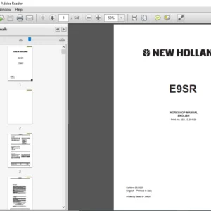 New Holland Crawler Excavator E9SR Workshop Manual 604.13.391.00 - PDF DOWNLOAD