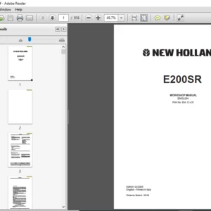 New Holland E200SR Service Repair Manual 604.13.431 - PDF DOWNLOAD