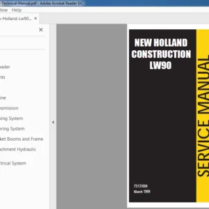 New Holland LW90 Wheel Loader Service Manual - PDF DOWNLOAD