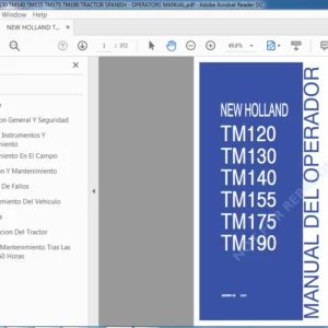 New Holland TM120 TM130 TM140 TM155 TM175 TM190 Tractor Spanish Operators Manual - PDF DOWNLOAD