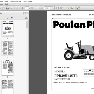 Poulan PRO Lawn Tractor Owner's Manual - PDF DOWNLOAD