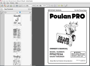 Poulan PRO Thrower Owner's Manual - PDF DOWNLOAD
