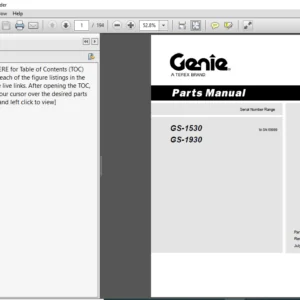 Terex GS 1530 GS 1930 Part Manual -  PDF DOWNLOAD