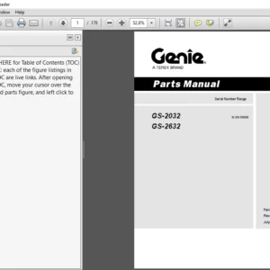 Terex GS 2032 GS 2632 Part Manual -  PDF DOWNLOAD