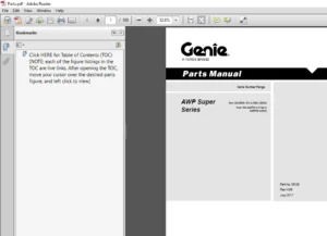 Terex Genie AWP Super Series Part Manual  - PDF DOWNLOAD