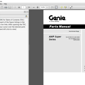 Terex Genie AWP Super Series Part Manual  - PDF DOWNLOAD