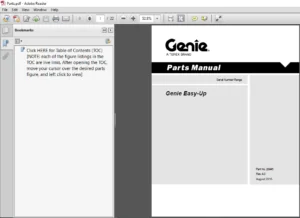 Terex Genie Easy Up Part Manual  - PDF DOWNLOAD