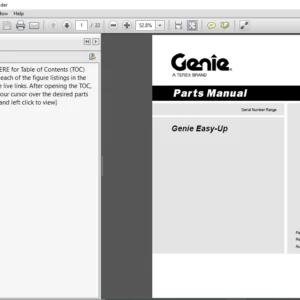Terex Genie Easy Up Part Manual  - PDF DOWNLOAD