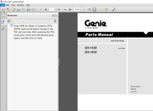 Terex Genie GS 1530 GS 1930 Part Manual - PDF DOWNLOAD