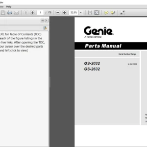Terex Genie GS 2032 GS 2632 Part Manual - PDF DOWNLOAD
