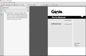 Terex Genie GTH-4514 AU Part Manual - PDF DOWNLOAD