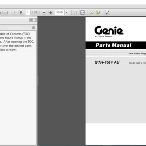 Terex Genie GTH-4514 AU Part Manual  - PDF DOWNLOAD