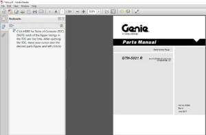 Terex Genie GTH 5021 R Part Manual - PDF DOWNLOAD