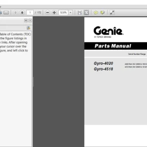 Terex Genie Gyro 4020 Gyro 4518 Part Manual  - PDF DOWNLOAD
